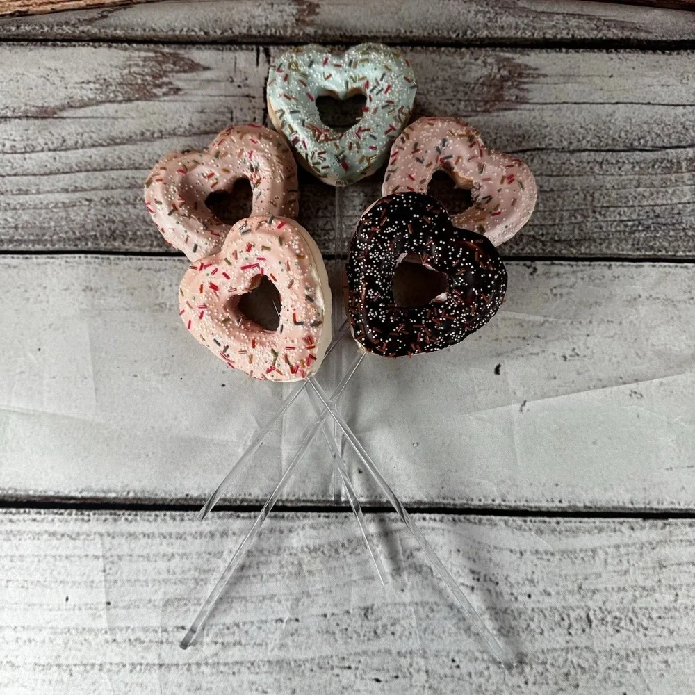 Donut on Stick Party Decoration  – Soft Foam – 10